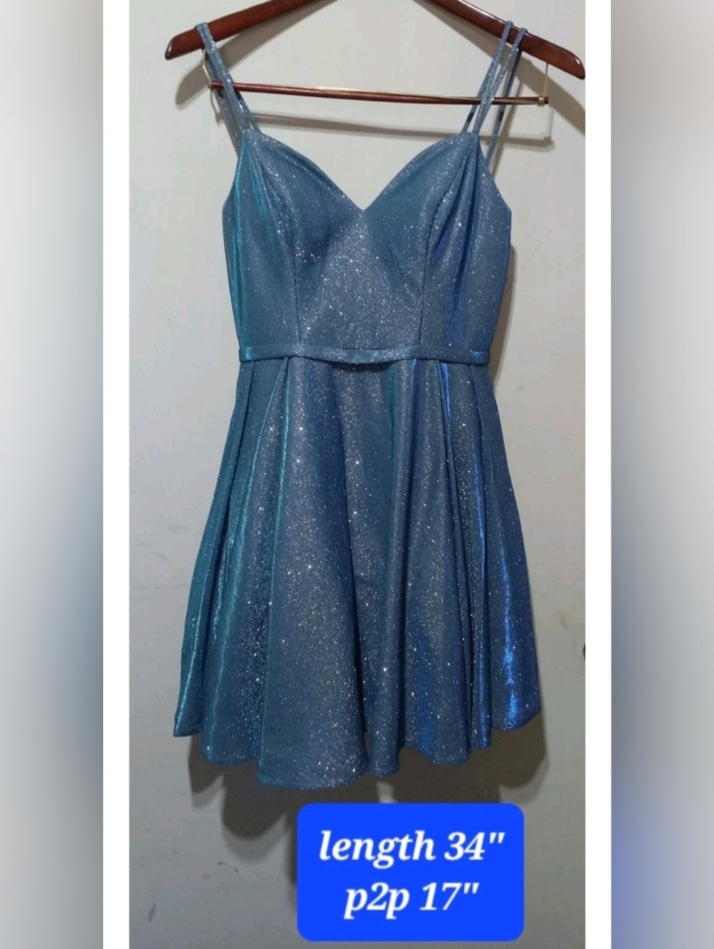 Dancing Queen Shimmery Sky Blue Party Dress